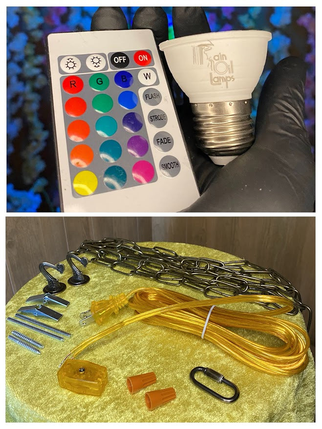 Swag Rain Lamp Cord, Chain & Compact Bulb Refresh Kit