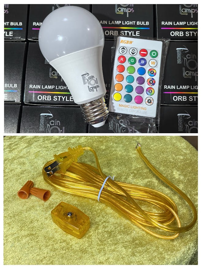 Table Rain Lamp Cord & Orb Bulb Refresh Kit